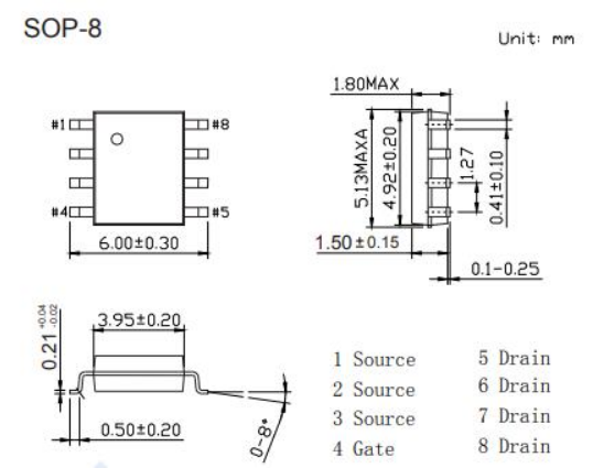 AO4407A Dimensions